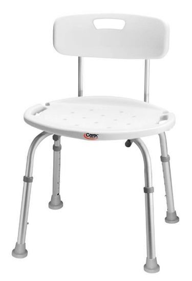 Carex Bath and Shower Chair with Back, Adjustable Legs, Handle Grips, Built-in Notch $37.92 MSRP