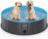 lunaoo Foldable Dog Pet Pool Portable Kiddie Pool for Kids, PVC Bathing Tub, Outdoor Swimming Pool