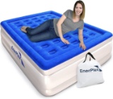 EnerPlex Premium Dual Pump Luxury Queen Size Air Mattress Airbed with Built in Pump Raised Double