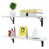 HOMFA Floating Shelves Wall Mounted 2 Display Ledge Shelf with Bracket