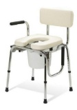Guardian Padded Drop-Arm Commode Seat Chair