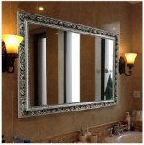 Hans and Alice Bathroom Mirrors for Wall (Silver, 32