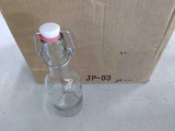 Reusable Glass Water Bottle with Flip Top Lid