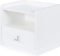Sunon Wooden Nightstand Open Storage Cabinet Shelf Bedside Night Stand with Bin Drawer (White)