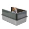 iPrimio Cat Litter Box Enclosure Stainless Steel Litter Box - Litter PAN is NOT Included