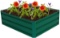 Giantex Dark Green Patio Raised Garden Bed Vegetable Flower Planter with Metal Frame