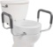 Vive Toilet Seat Riser with Handles - Raised Toilet Seat with Padded Arms