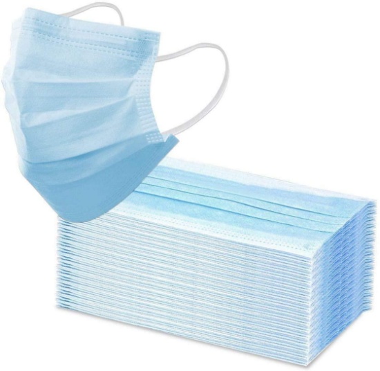 Disposable Face Masks with Elastic Earloop, Olangda 3 Ply Breathable Face Mask - $16.96 MSRP