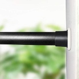 Jimmloo Tension Curtain Rod Tension Rods (Black, 42-83 inch) - $18.99 MSRP
