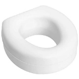 HealthSmart Portable Elevated Raised Toilet Seat Riser that fits Most Standard Seats, White