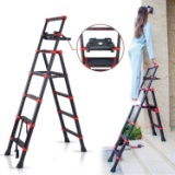 Extension Ladder 6-Foot, Step Ladder Telescopic Aluminum 5+7 Ladder Multi Position, Adjustable