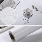 Oxdigi White Wood Grain Contact Paper 24 x 196 Inches Self-Adhesive Wallpaper $22.07 MSRP
