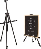 Offickle Easel Art Stand Painting - Sign Holder with Carrying Bag, Aluminum Metal_BLK - $16.89 MSRP