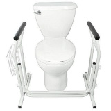 Vive Stand Alone Toilet Rail - Medical Bathroom Safety Assist Frame with Support Grab Bar Handles