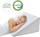 KUNPENG Bed Wedge Pillow, Memory Foam Wedge Reading Pillow and Acid Reflux Pillow for Sleeping