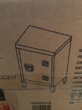 FurnitureR Metal Locker Storage Nightstand