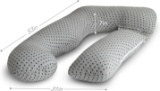 PharMeDoc Pregnancy Pillow, U-Shape (Gray/Star Pattern, Detachable) - $32.95 MSRP