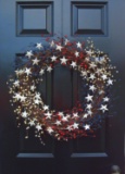 Orchid and Ivy 20 Inch Patriotic Red, White and Blue Berry and Metal Star Americana Door Wreath