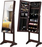 Songmics Jewellery Cabinet, Mirror Armoire, Standing Mirror, Full Length Mirror, Gift Idea, Simple