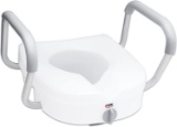 Carex E-Z Lock Raised Toilet Seat with Handles - 5 Inch Toilet Seat Riser with Arms $42.81 MSRP