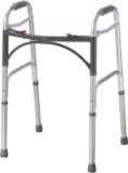 Drive Medical 10200-1 Deluxe Two Button Folding Walker, Silver $25.28 MSRP
