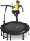 Movtotop Foldable Mini Trampoline Rebounder with Adjustable Handrail and Safety Pad, 40