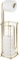 mDesign Free Standing Toilet Paper Holder Stand and Dispenser, with Storage (Soft Brass) $29.99 MSRP
