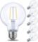 Energetic Lighting Dimmable LED Edison Light Bulb, G25 Globe Shape, Clear Glass, 40 Watt Equivalent