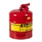Justrite 7150100 Type I Galvanized Steel Flammables Safety Can, 5 Gallon Capacity, Red -$34.82 MSRP