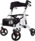 Elenker Rollator Walker With Seat,Shock Absorber And Carrying Pouch,White (HFK-9211) $126.99 MSRP