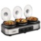 Sunvivi Triple Slow Cooker Buffet Server 3 Pot Crock Pot Food Warmer 3-Section 1.5-Quart $68.33 MSRP