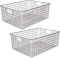 Mdesign Farmhouse Decor Metal Wire Food Organizer Storage Bin Baskets with Handles $39.99 MSRP