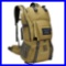 Mountaintop 40 Liter Hiking Backpack with Rain Cover for Outdoor Camping Khaki
