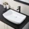 Hotis White Round Above Counter Porcelain Ceramic Bathroom Countertop Bowl Lavatory Vanity Vessel