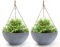 Hanging Planters Large Grey, Set of 2