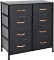 WAYTRIM 4-Tier Wide Drawer Dresser, Storage Unit with 8 Easy Pull Fabric Drawers