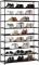 YOUDENOVA 10 Tiers Shoe Rack 50 Pairs Tall Shoe Rack Organizer, Black - $33.99 MSRP