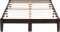 Olee Sleep Deluxe Wood Platform Bed Frame, Full, Dark Brown