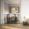 ALLAIBB Walk Through Baby Gate Auto Close Tension Black Metal (48.82