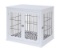Unipaws Wood and Wire Pet Crate with Cushion and Double Doors, Large - White