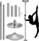 Vivohome Portable Spinning Dance Stripping Pole for Home Fitness