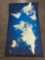 World Map Wall Art Blue and White