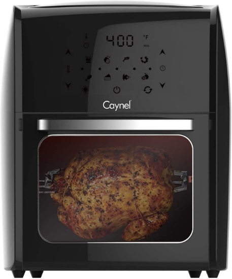 Caynel 12.5 Quart Digital Air Fryer with Rotisserie,Dehydrator,Convection Oven,8 Presets $93.59 MSRP