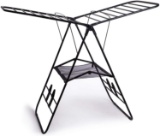 Bino Gullwing Collapsing Foldable Laundry Drying Rack, Black - $34.99 MSRP
