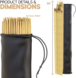 Grateful Glamper Marshmallow Smores Roasting Bamboo Sticks 110-Pack Extra Long - $26.95 MSRP