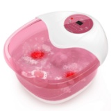 Misiki Foot Bath Massager w/Heat Bubbles Vibration and Auto Shut-Off, Pink (MM-16C) $55.99 MSRP