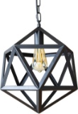 AIDOS Industrial Metal Pendant Light, Adjustable Chain Wrought Iron Metal Geometric $54.99 MSRP