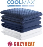 Degrees of Comfort Weighted Blanket Adult w/ 2 Duvet Covers (60x80 18LB Navy) $99.99 MSRP