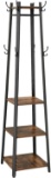 VASAGLE Coat Rack, Industrial Coat Stand with 3 Shelves LCR80X