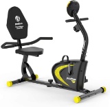 Pooboo Recumbent Exercise Bike with Adjustable Magnetic Resistance?Indoor Cycling Stationary Bike